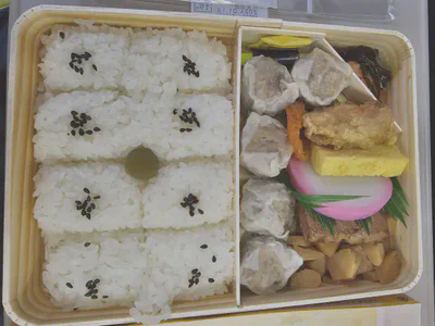One of the train bentos I purchased. This one wasn't very tasty.