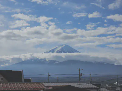 Mt Fuji from my accommodation's balcony