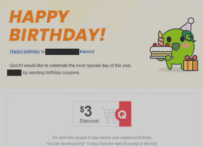 Qoo10 birthday benefit