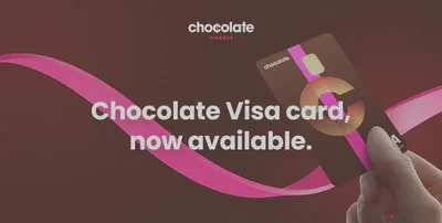 Chocolate Visa debit card