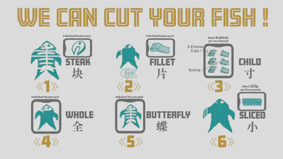 Dishthefish Fish Cut Options