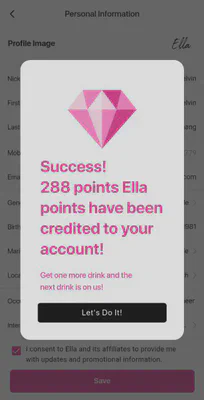 Ella App 288 referral points