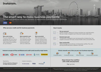 Instarem Business Fund by Card overview for Visa and Mastercard payments