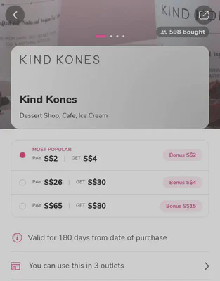 Kind Kones eCard on FavePay to help you save more! [Jul 2023]
