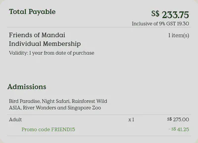 [Oct 2025] Potential savings for an individual adult membership. Save more with family memberships.