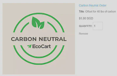Carbon neutral option when ordering