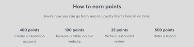 How to earn Quandoo Loyalty Points
