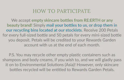 RE:ERTH recycling how to participate