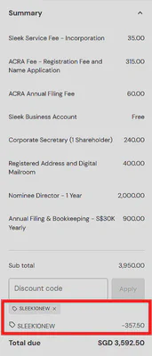 Sleek savings example 2