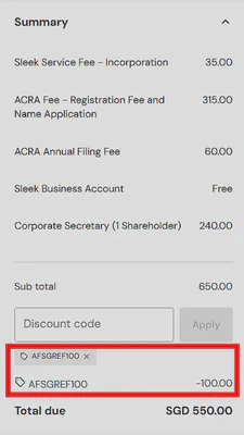 Sleek savings example 3