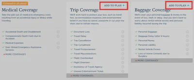 screenshot showing flexible add-ons for Starr TraveLead [May 2023]