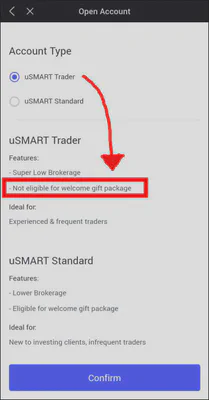 choosing account type during account opening